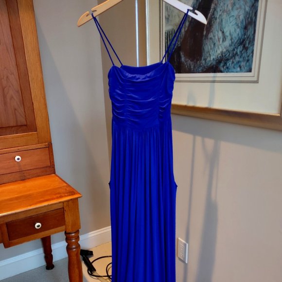 GUESS By Marciano Purple / Blue Elastic Top Size Small Maxi Dress w/ Pockets - Picture 3 of 10